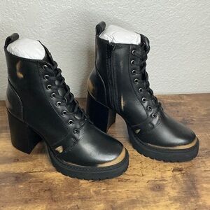 Steve Madden rivet black distressed booties